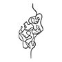 Wallity Faces Escultura de Pared de Metal Negra